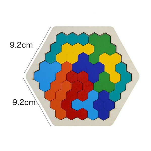 Tangram hexagone en bois – Image 5