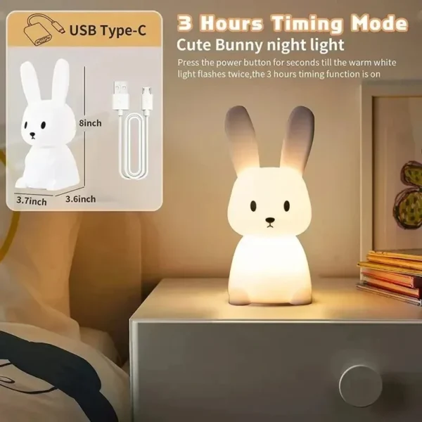 Veilleuse à LED Lapin – Image 4
